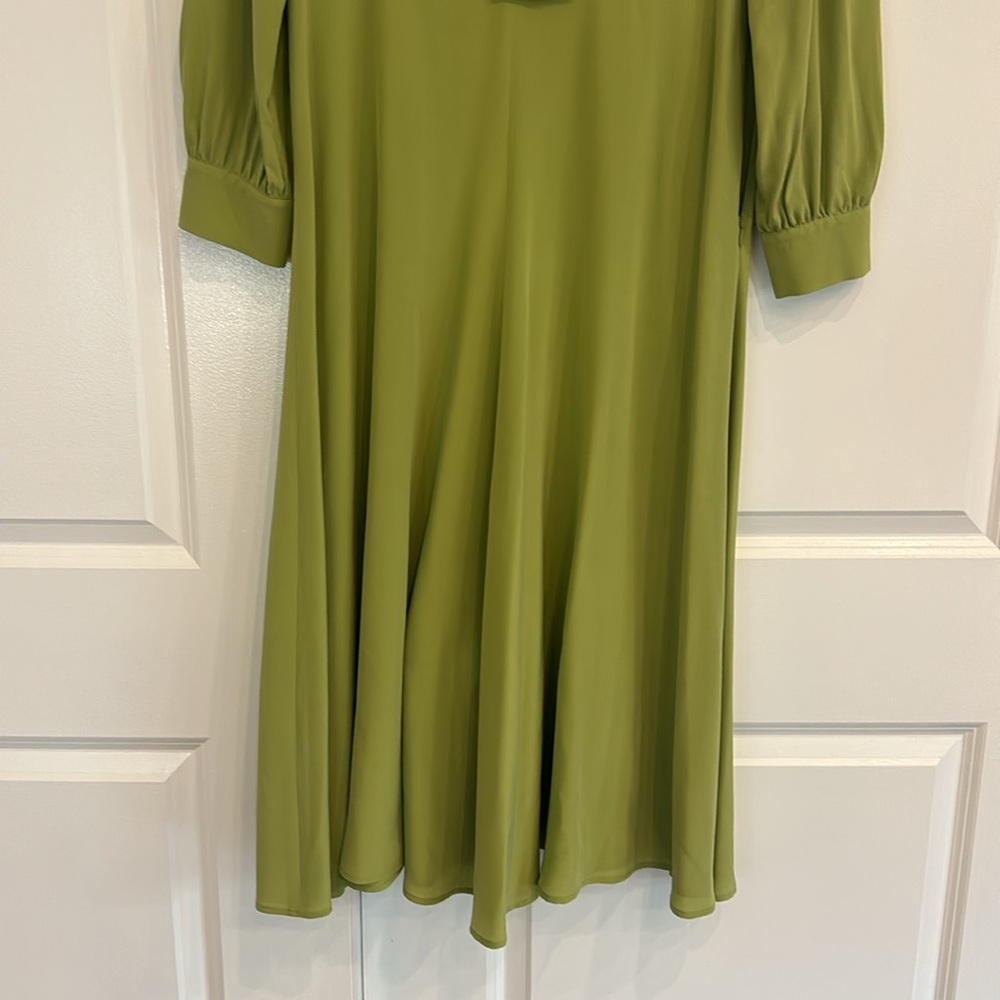 Gorgeous Max Mara pure silk light green mid dress - Picture 6 of 11